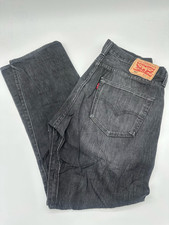 Levi’s 501 Original Fit Men’s Jeans W33 L30 Black Denim Button Fly Straight Leg