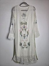 White Chiffon Kurta Size