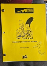 SIGNED & ANNOTATED AL JEAN SIMPSONS USED PRODUCTION SCRIPT YELLOW LOTUS CHARITY