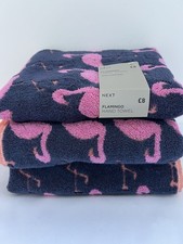 3 X NEXT Flamingo Hand Towels