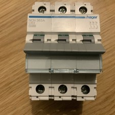 Hager MCB 63 Amp Triple Pole 3