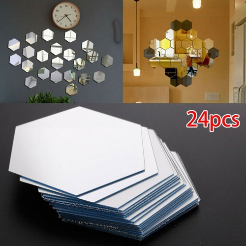 24pcs mirror hexagon vinyl - hexagon,