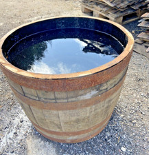 50cm Tall Water tight Whisky Barrel oak planter/tub