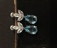 Vintage Style Blue Topaz And