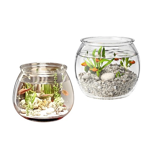 Round fish bowl scratch - bowl,