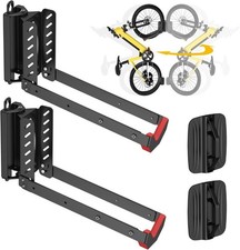 2x MIMOKE Adjustable Space Saving Wall Mount Folding Arm BIKE RACK - W19