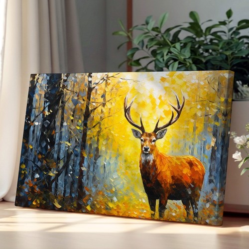 Stag deer painting canvas - stag,