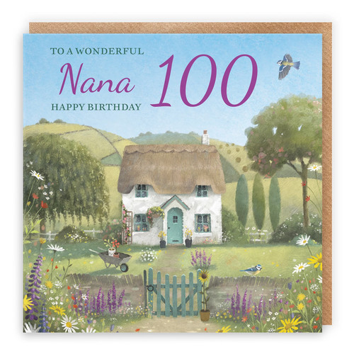 100th nana birthday card - 100th,