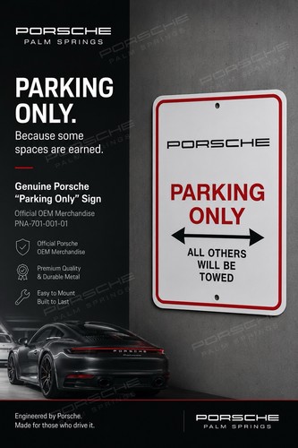 Genuine porsche parking only - "parking, only"