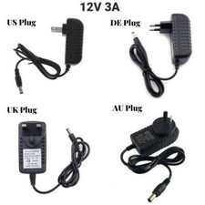 12 Volt 3A Power Adapter Supply AC 100-240V to DC 12 V Power Supply Charger
