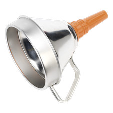 Sealey Funnel Metal With Removable Brass Filter & Handle - 160mm Diameter FM16