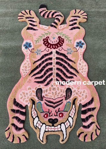 Tibetan tiger rugs handmade - tibetan,