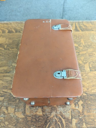 Vintage leather portable bar - leather,