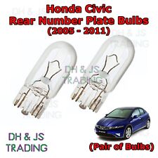 For Honda Civic Hatchback Rear Number Plate Bulbs Reg Plate Light Lights 05-11
