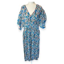 New Ganni Blue Green Floral