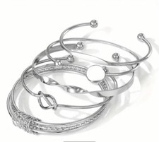 Ladies 5 Piece Silver Cuff