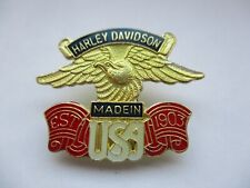 HARLEY DAVIDSON MADE IN USA est 1903 MOTORCYCLE BIKE CLUB HOG VINTAGE PIN BADGE