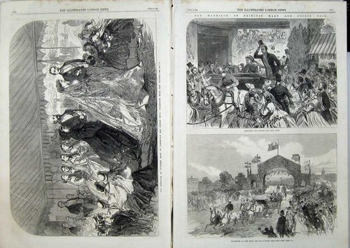 Old antique print - antique, princess