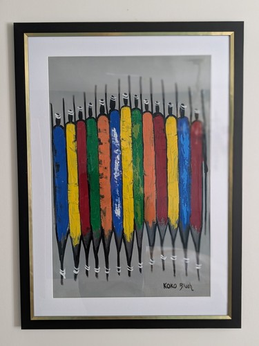 Framed abstract african - framed,