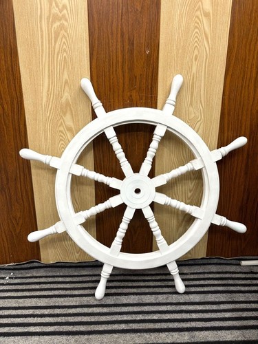Big ship steering wheel - steering, wooden