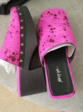 Nasty Gal Leather Clogs Mules Never Worn Size 5