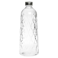 Embossed Glass Bottle 1L LEAFY