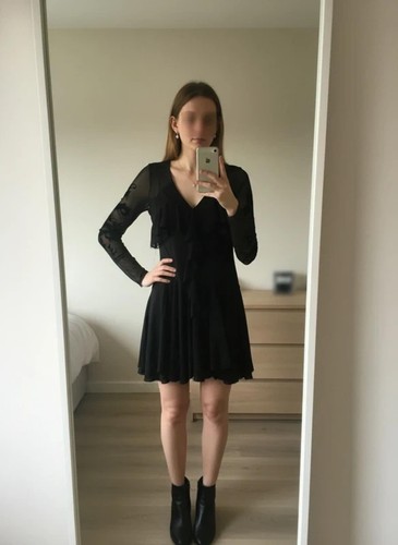 Diesel black mesh - black, ruffle