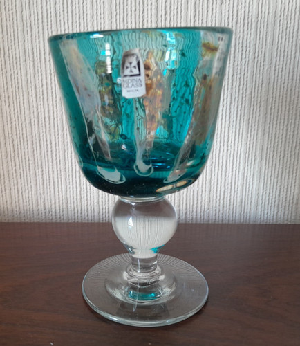 Mdina tiger blue stripe - blue, goblet