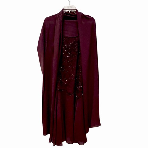 1920s style plum beaded - 1920s,