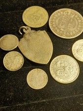 Job Lot Of Pre 1920 Silver Coins plus RAF sporting medal