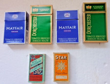 6 empty vintage cigarette