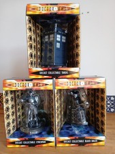 Doctor Who Diecast Collectables -  TARDIS, CYBERMAN and BLACK DALEK.  BOXED.