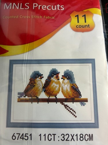 Little birds cross - birds, stitch