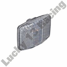 Bike it Bicycle replacement white square front reflector with nut and washer