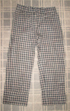 LADIES SIZE 8 CHINO pants TROUSERS CIGARETTE TAPERED CAPRI CROPPED VINTAGE PLAID