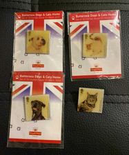 Battersea dogs and cats home pin badges royal mail stamps