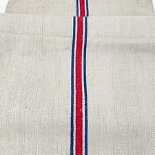 Antique Linen Grain Sack Fabric - Grain Sack Runner BLR8