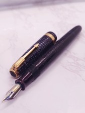 Vintage Parker Pen Vacumatic Fountain Pen 14K Nib Collectable Blue