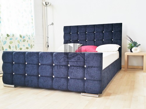 Fabric upholstered bed frame - upholstered,
