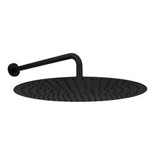 Shower Head Arm Fixed Ultra Slim Ceiling Mounted 400mm Matte Black ENKI RA072