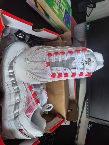 White sliver and red - white,