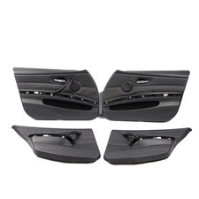 BMW E90 Door Cards Black Leather