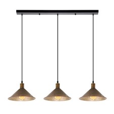 3 Way Ceiling Pendant Light Fixture Metal Shades E27 Kitchen Island Retro Lamp