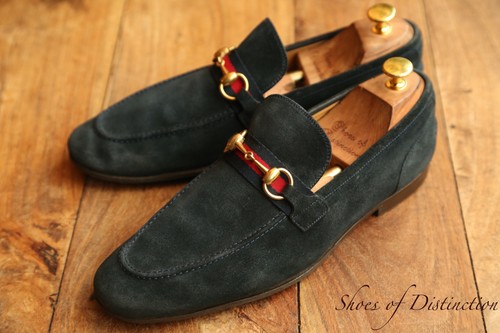 Gucci blue suede brass - suede,