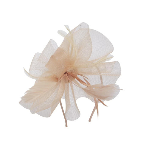 Looped feather headband clip - feather,