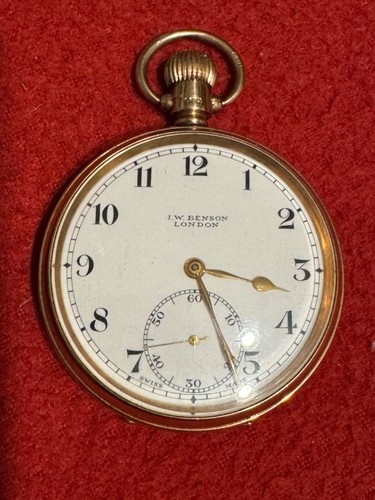 Benson pocket watch 9ct - w,