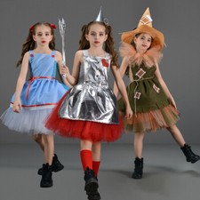 The Wizard of Oz Kids Dress Dorothy The Tin Man Girls Princess Skirts Halloween