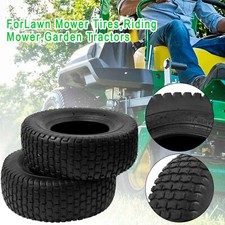 2 Tyre 13x5.00-6 Wheel Rim 6" On Lawn Mower Knobbly Turf Lawnmower Ride TUBELESS