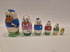 Vintage Disney's Donald Duck Family Nesting Dolls by Eichhorn Made in Germany