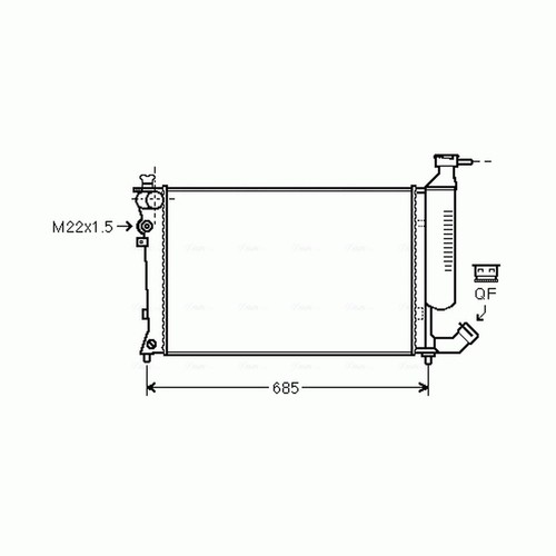 Radiator for peugeot 306 0 - radiator, 2.0